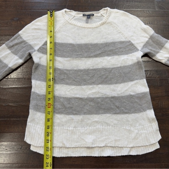 Eileen Fisher Organic Linen/Organic Cotton Striped Long Sleeve Sweater Sz Small - Picture 8 of 11